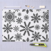 Schwarze Schneeflocken Seidenpapier (Handwerk)