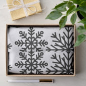 Schwarze Schneeflocken Seidenpapier (Geschenk)