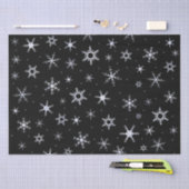 Schwarze Schneeflocken Seidenpapier (Handwerk)