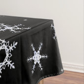 Schwarze Schneeflocken Tischdecke (Beispiel)