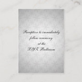 Schwarze Schneeflocken Winterhochzeit Begleitkarte (Rückseite)