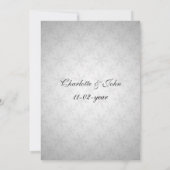 Schwarze Schneeflocken Winterhochzeit Einladung (Rückseite)