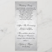 Schwarze Schneeflocken Winterhochzeit Programm (Rückseite)