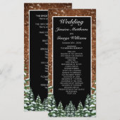 Schwarze Schneewald- und Forstkiefern-Hochzeit Programm (Vorne/Hinten)