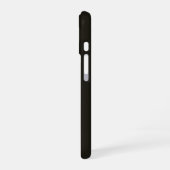 Schwarze Schokolade einfarbig iPhone 16 Hülle (Linke Seite)