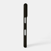 Schwarze Schokolade einfarbig iPhone 16 Hülle (Rechte Seite)