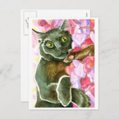 Schwarze Schokolade, Valentinherzen Feiertagspostkarte (Vorne/Hinten)