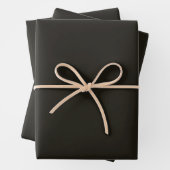 Schwarze Schokolade (Vollfarbe) Geschenkpapier Set (Beispiel)