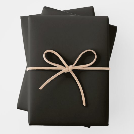 Schwarze Schokolade (Vollfarbe) Geschenkpapier Set (Beispiel)
