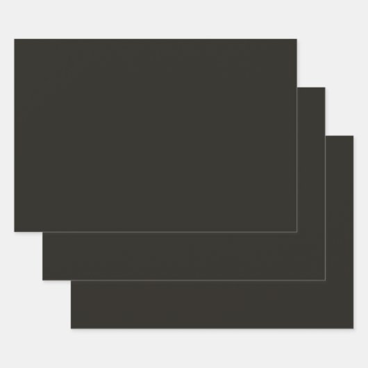 Schwarze Schokolade (Vollfarbe) Geschenkpapier Set (Set)