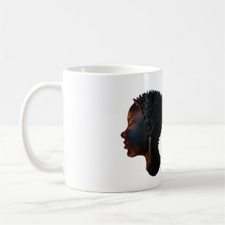 Schwarze Schönheit afrikanischer Frauen Kaffeetasse