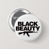 Schwarze Schönheit AK - Schwarzes Button (Vorne & Hinten)