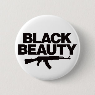 Schwarze Schönheit AK - Schwarzes Button