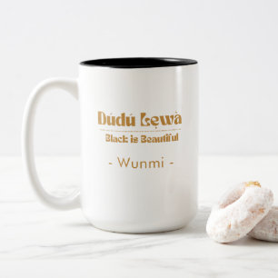Schwarze Schönheit Bestätigungs-Tasse — Geschenk f Zweifarbige Tasse