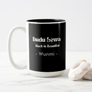 Schwarze Schönheit Bestätigungs-Tasse — Geschenk f Zweifarbige Tasse