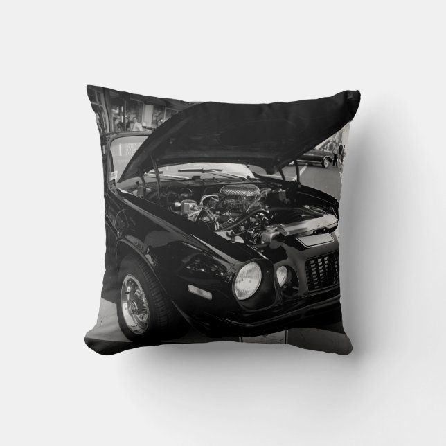 Schwarze Schönheit Kissen (Vorderseite)