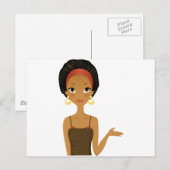 Schwarze Schönheit Postkarte (Vorne/Hinten)