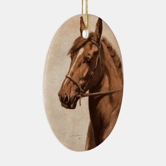 Schwarze Schönheits-Ingwer-Pferdemalerei für Keramikornament (Rechts)