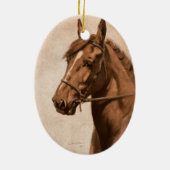 Schwarze Schönheits-Ingwer-Pferdemalerei für Keramikornament (Hinten)