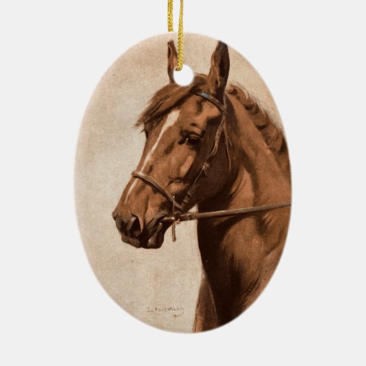 Schwarze Schönheits-Ingwer-Pferdemalerei für Keramikornament (Hinten)