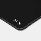 Schwarze Schreibmatte mit benutzerdefinierten Mono Schreibtischunterlage (Ecke)