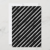Schwarze Schrift 50 | Moderne 50. Geburtstagsparty Einladung (Rückseite)