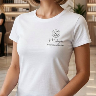 Schwarze Schrift Angestelltenname Geschäftslogo Ma T-Shirt