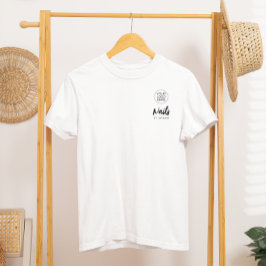 Schwarze Schrift Angestelltenname Geschäftslogo Nä T-Shirt
