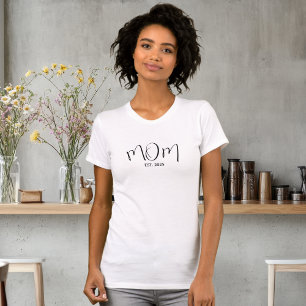 Schwarze Schrift etablierte Mama T-Shirt
