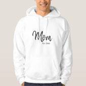 Schwarze Schrift etablierte Mutter Hoodie (Vorderseite)