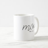 Schwarze Schrift etablierte Mutter Kaffeetasse (VorderseiteRechts)