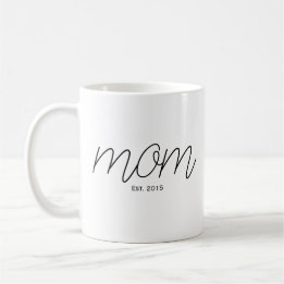 Schwarze Schrift etablierte Mutter  Kaffeetasse