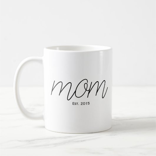 Schwarze Schrift etablierte Mutter Kaffeetasse (Links)