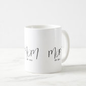 Schwarze Schrift Etablierte Mutter Kaffeetasse (VorderseiteRechts)