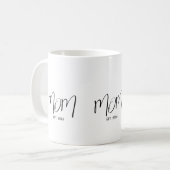 Schwarze Schrift Etablierte Mutter Kaffeetasse (Vorderseite Links)