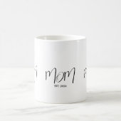 Schwarze Schrift Etablierte Mutter Kaffeetasse (Mittel)