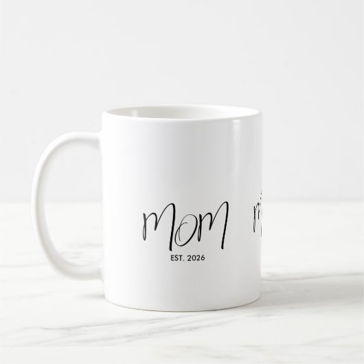 Schwarze Schrift Etablierte Mutter Kaffeetasse (Links)