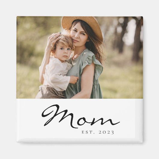 Schwarze Schrift Etablierte Mutter Magnet (Vorne)