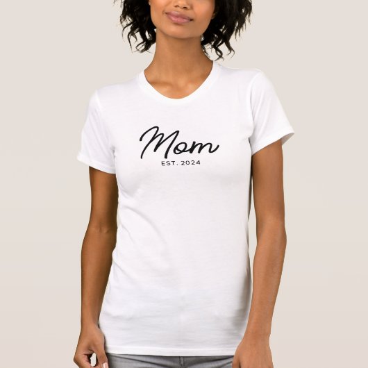 Schwarze Schrift etablierte Mutter T-Shirt (Vorderseite)