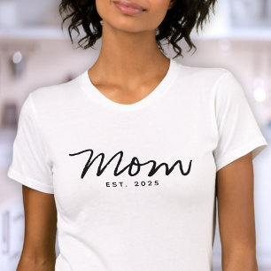 Schwarze Schrift etablierte Mutter T-Shirt