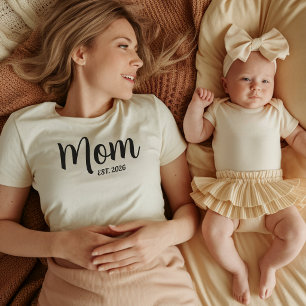 Schwarze Schrift Etablierte Mutter T-Shirt