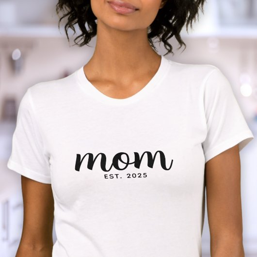 Schwarze Schrift etablierte Mutter T-Shirt