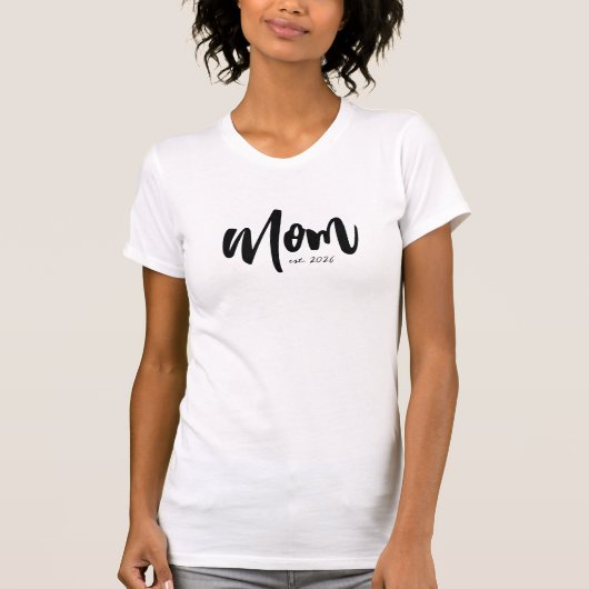 Schwarze Schrift etablierte Mutter T-Shirt (Vorderseite)