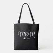 Schwarze Schrift etablierte Mutter Tasche (Rückseite)