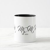 Schwarze Schrift etablierte Mutter Tasse (Zentrum)