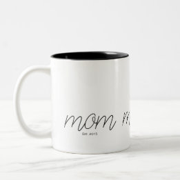 Schwarze Schrift etablierte Mutter  Zweifarbige Tasse