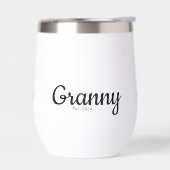 Schwarze Schrift etablierte Oma (Links)