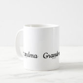 Schwarze Schrift etablierte Oma Kaffeetasse (Vorderseite Links)