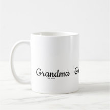 Schwarze Schrift etablierte Oma