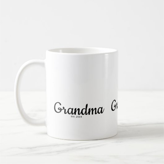 Schwarze Schrift etablierte Oma Kaffeetasse (Links)